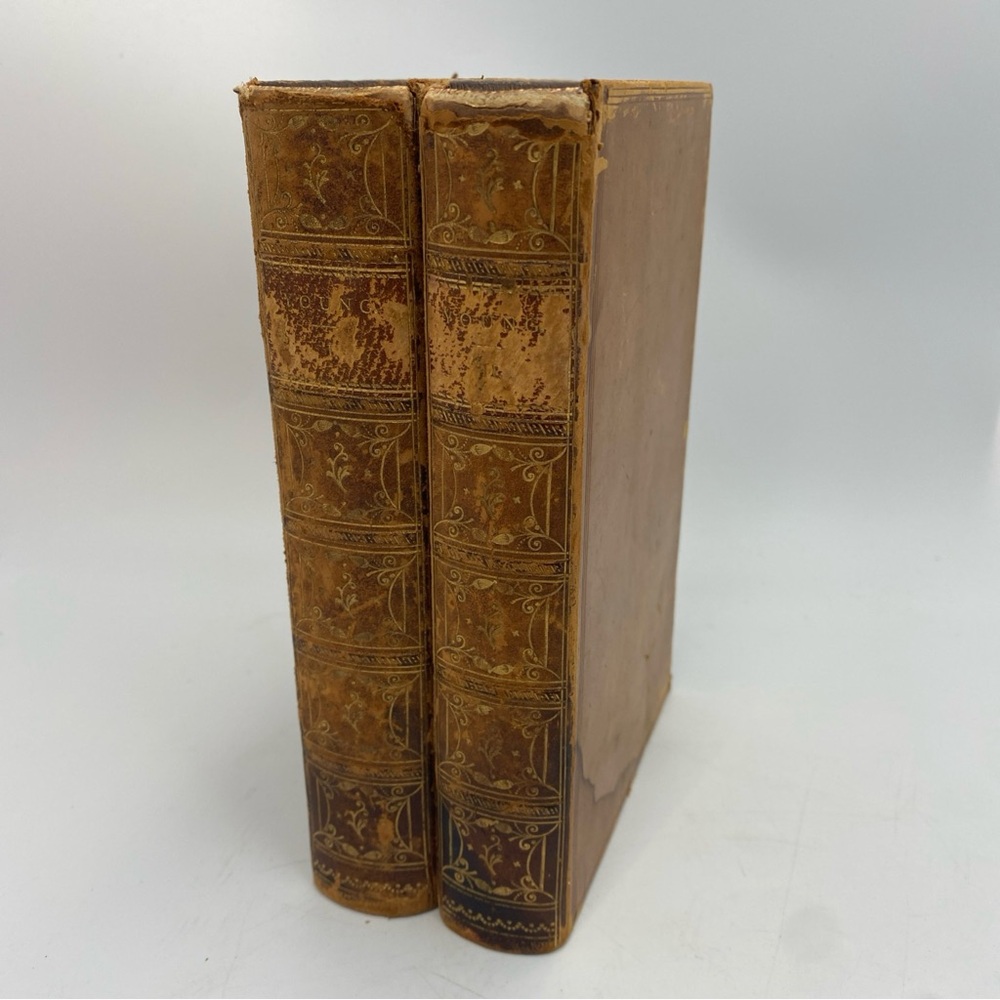 Antique Books, Set Of 2, The Poetical Works of Edward Young, Vol 1 & 2